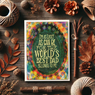 World’s Best Dad!” Green Inspirivity Card