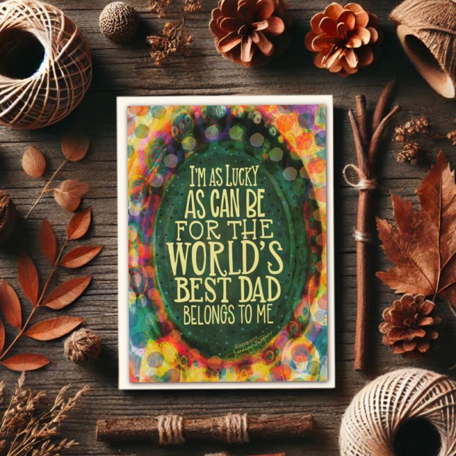 World’s Best  Dad!” Green Inspirivity Card (Creator Uploaded)