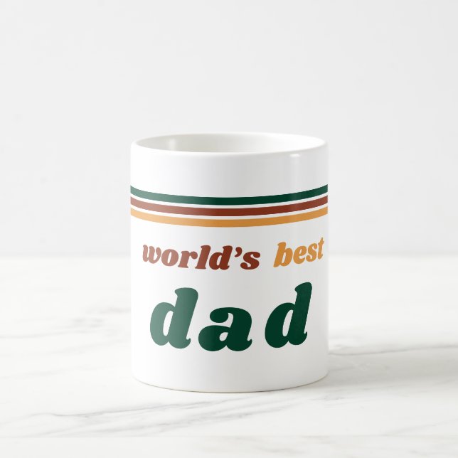 World’s Best Dad Mug | Retro 70s Father’s Day Gift (Center)