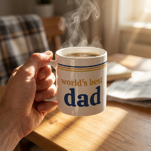 World’s Best Dad Mug Retro 70s Father’s Day Gift