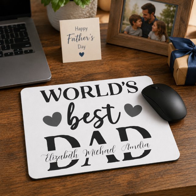 World’s Best Dad Personalised Mousepad (Creator Uploaded)