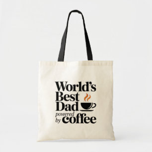 World’s Best Dad Powered by Coffee Father's day Tote Bag