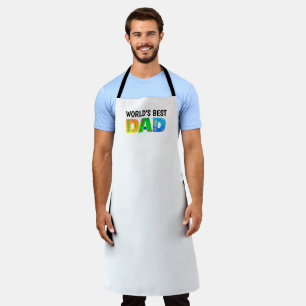 World’s Best DAD Whimsical Letters Apron