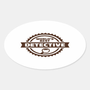 World’s best detective oval sticker