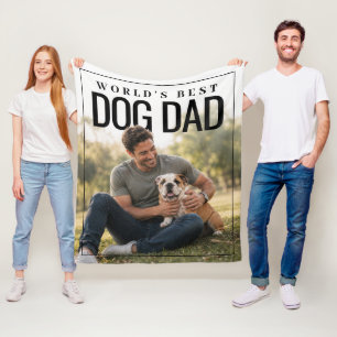 World’s Best Dog Dad PhotoPop Fleece Blanket
