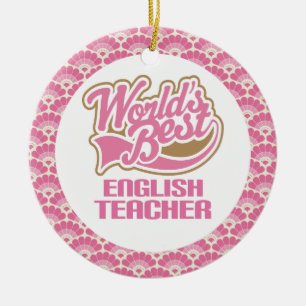 World’s Best English Teacher Gift Ornament