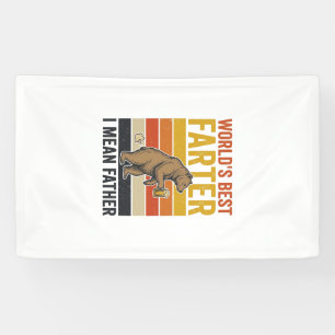 World’s Best Farter Funny Father Bear Banner