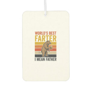 World’s Best Farter Funny Father Bear Car Air Freshener