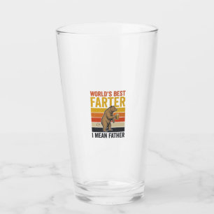 World’s Best Farter Funny Father Bear Glass