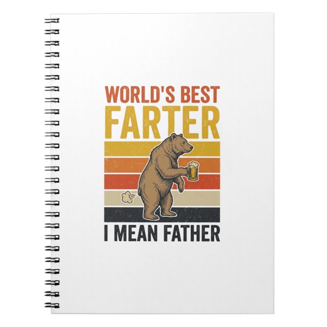 World’s Best Farter Funny Father Bear Notebook (Front)