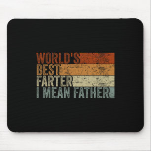 World&#; s Best Farter I Mean Father Men Vintage F Mouse Pad