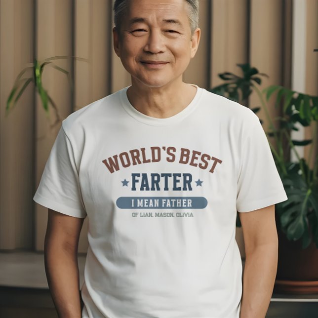 World’s Best Father Funny Personalised  T-Shirt ( This funny dad t shirt is the perfect blend of dad humor and heartfelt sentiment.)