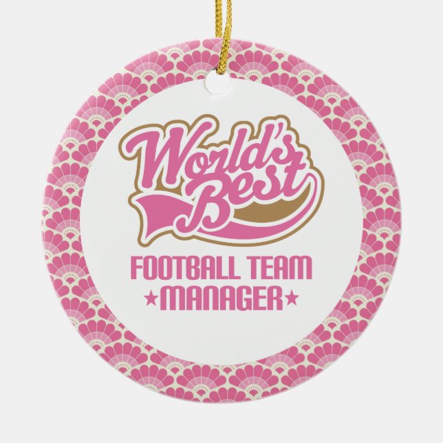 World’s Best Football Team Manager Gift Ornament (Front)