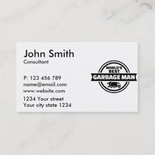 World’s best garbage man business card