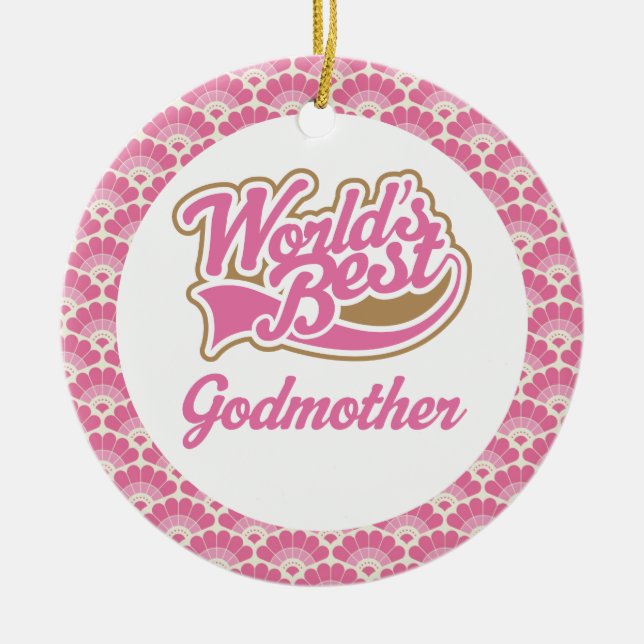 World’s Best Godmother Gift Ornament (Front)