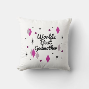 World’s Best Godmother Midcentury Cushion