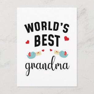 World’s Best Grandma – Sweet & Proud Grandma Postcard