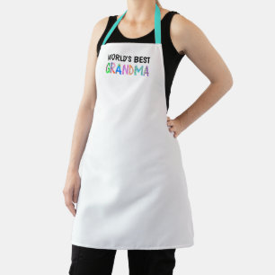 World’s Best Grandma Whimsical Letters Apron