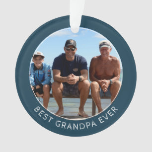 World`s Best Grandpa Ever Keepsake Photo Ornament