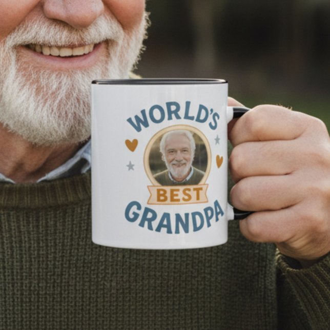 World’s Best Grandpa Photo Mug – Gift for Grandad (Creator Uploaded)