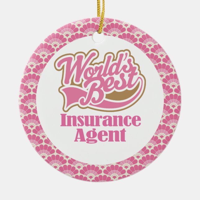 World’s Best Insurance Agent Gift Ornament (Front)