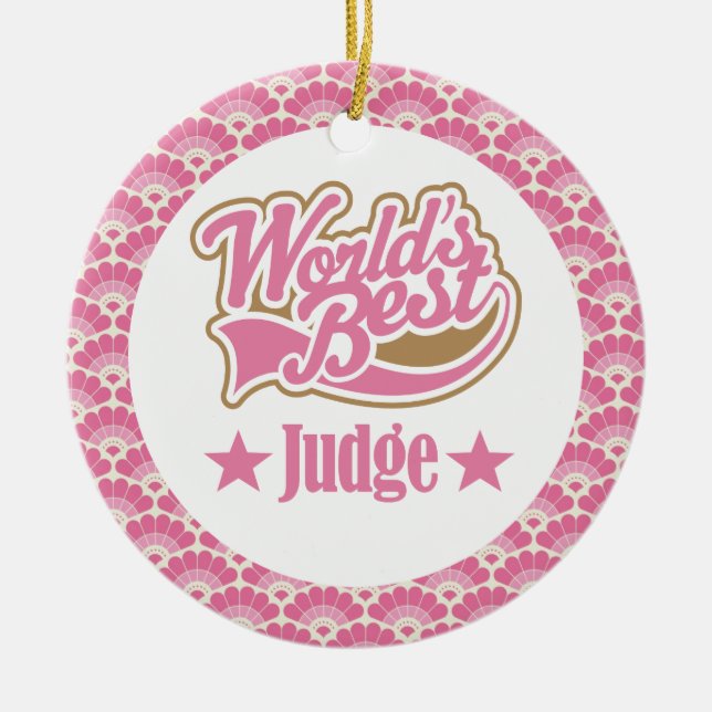 World’s Best Judge Gift Ornament (Front)