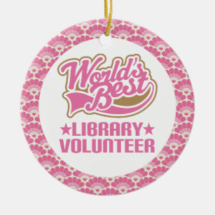 World’s Best Library Volunteer Gift Ornament
