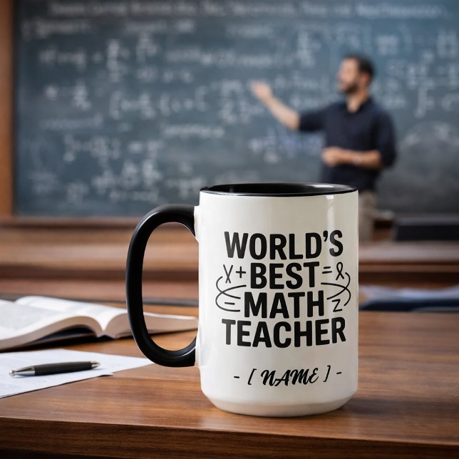 World’s Best Math Teacher Custom Mug (Creator Uploaded)