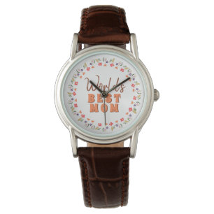World`s Best Mum Flowers Floral  Watch