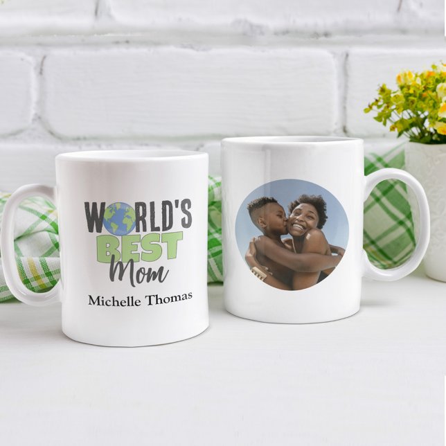 World’s Best Mum Personalised Photo Coffee Mug (World's Best Mom Custom photo mug)