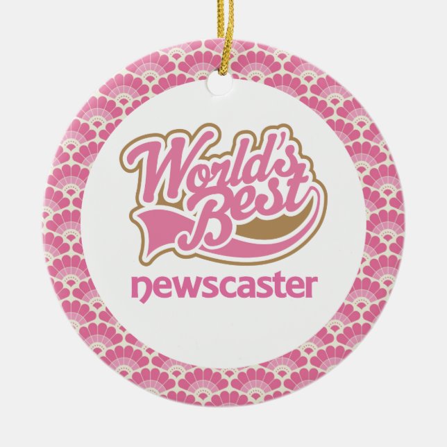 World’s Best Newscaster Gift Ornament (Front)