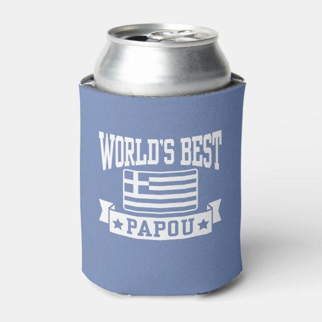 World’s Best Papou Can Cooler (Can Front)