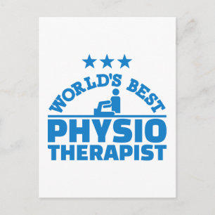 World’s best physiotherapist postcard
