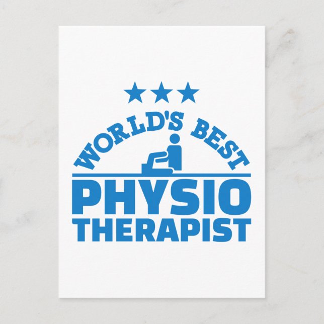 World’s best physiotherapist postcard (Front)