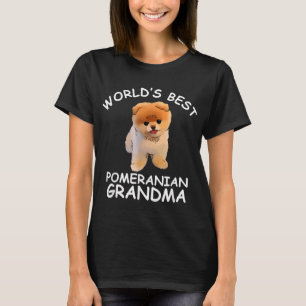 World S Best Pomeranian Grandma Funny Granddog Dog T-Shirt