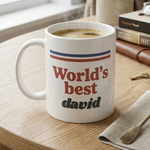 World’s Best Retro 70s Name Typography Coffee Mug