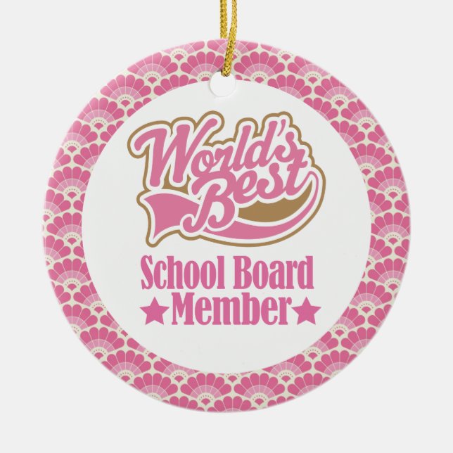 World’s Best School Board Member Gift Ornament (Front)