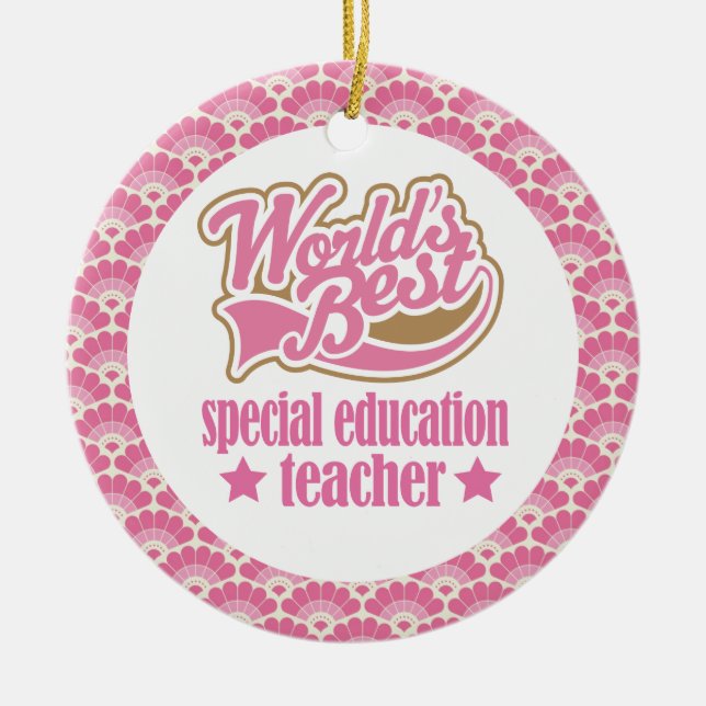 World’s Best Special Education Teacher Gift Ceramic Ornament (Front)