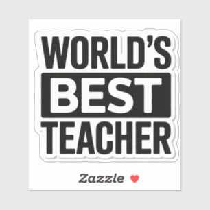 World’s Best Teacher Bold Text Design