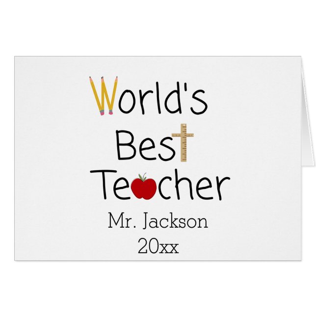 World’s Best Teacher Cool School Supplies (Front Horizontal)