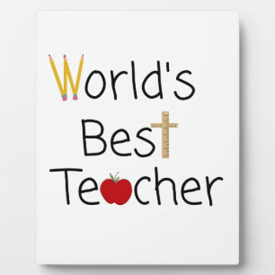 World’s Best Teacher Cool School Supplies Plaque