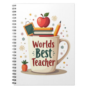 World’s Best Teacher Cute Colourful Notebook