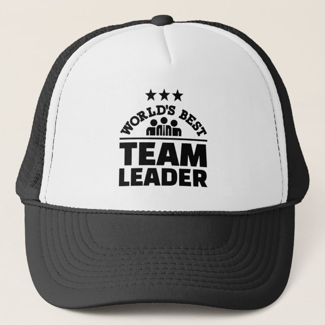 World’s best team leader trucker hat (Front)