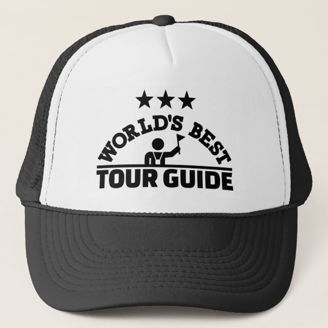 World’s best tour guide trucker hat (Front)