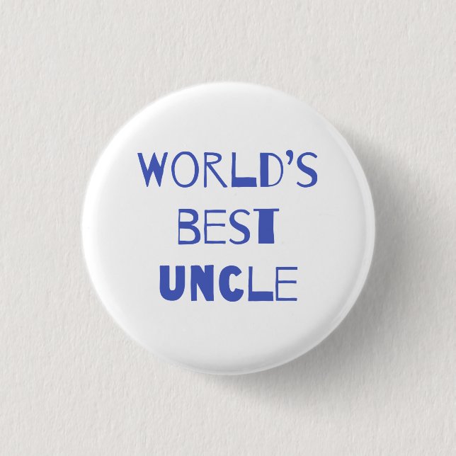 World’s Best Uncle 3 Cm Round Badge (Front)