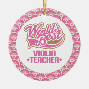 World’s Best Violin Teacher Gift Ornament