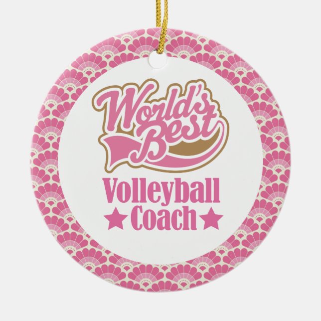 World’s Best Volleyball Coach Gift Ornament (Front)