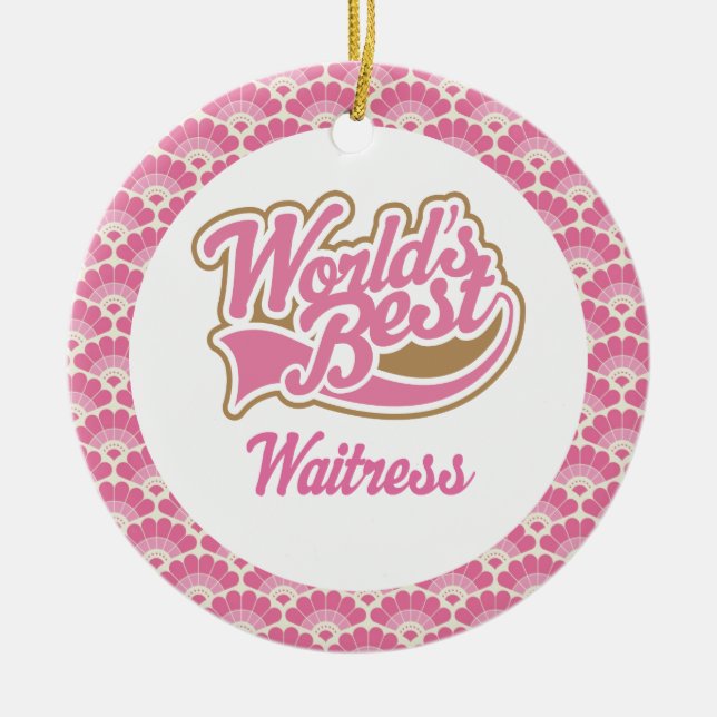World’s Best Waitress Gift Ornament (Front)