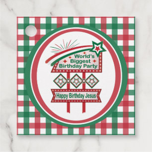 World’s Biggest Birthday Party Marquee Favour Tags