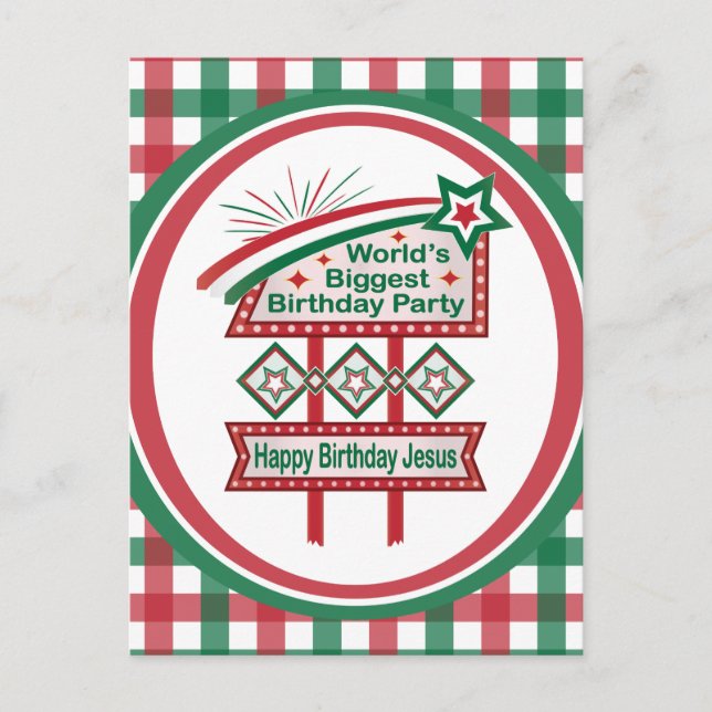 World’s Biggest Birthday Party Marquee Postcard (Front)